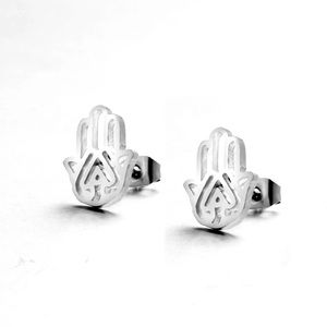 🛑3 for $10 MUST GO SALE 
 Hamsa Stainless Steel Studs